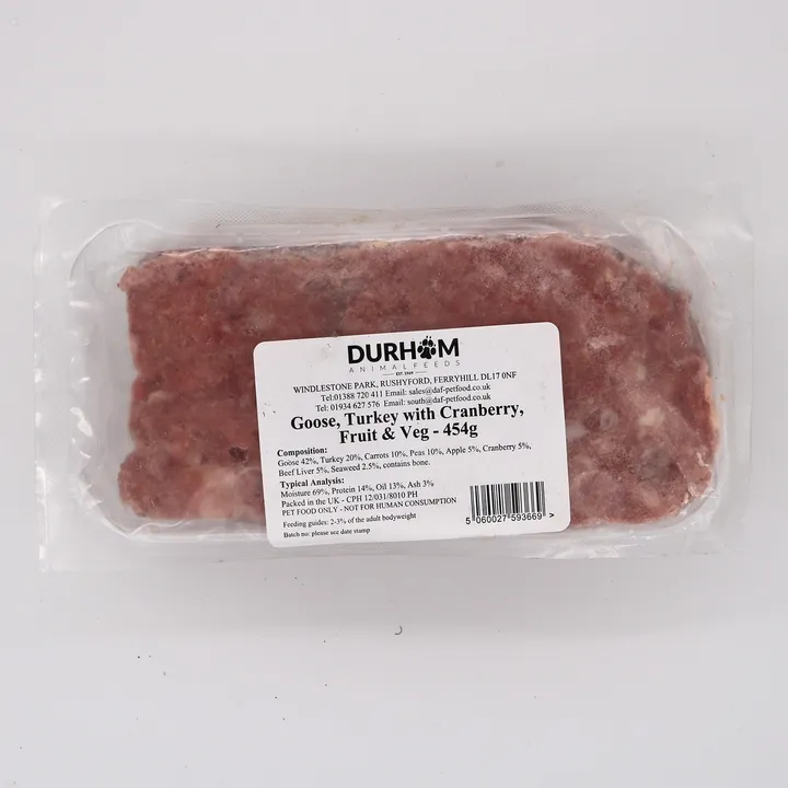 Goose and Turkey Mince with Fruit and Veg