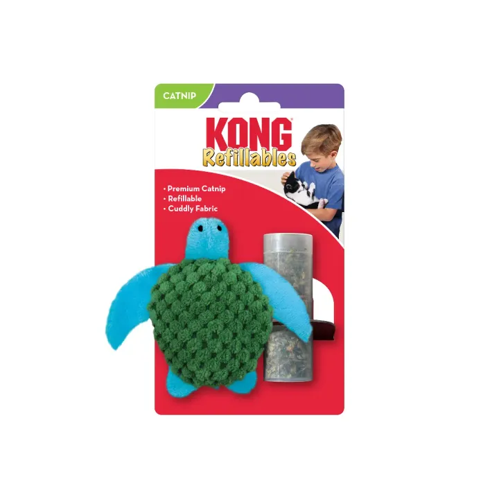 KONG Cat Refillable Catnip Turtle